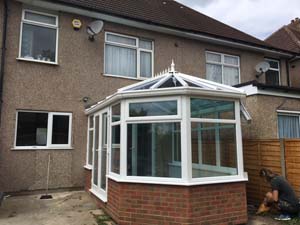 victorian conservatory on a real brick